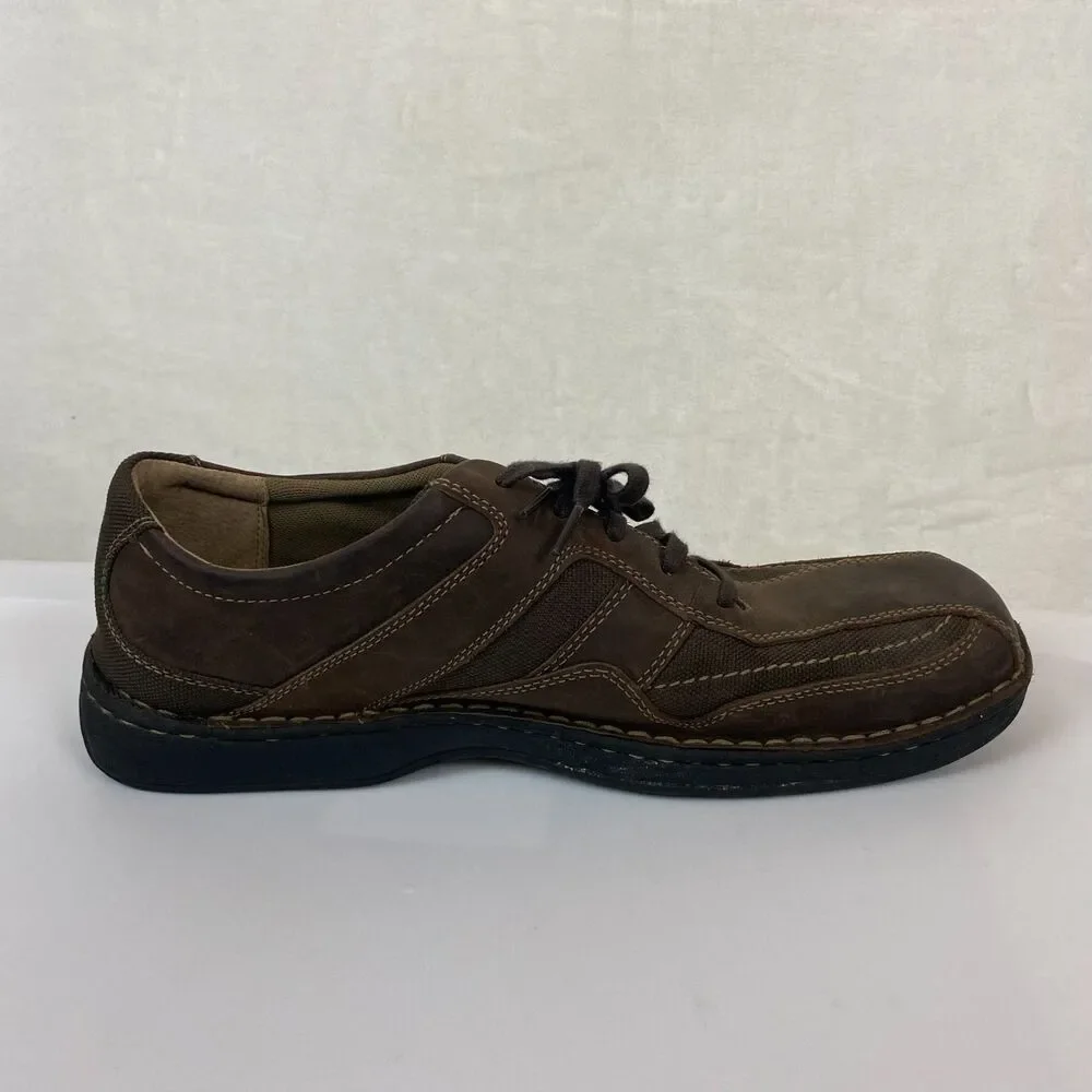 Clarks Brown Bicycle Toe Lace Up Oxfords US Mens 12M Comfort Leather Shoes